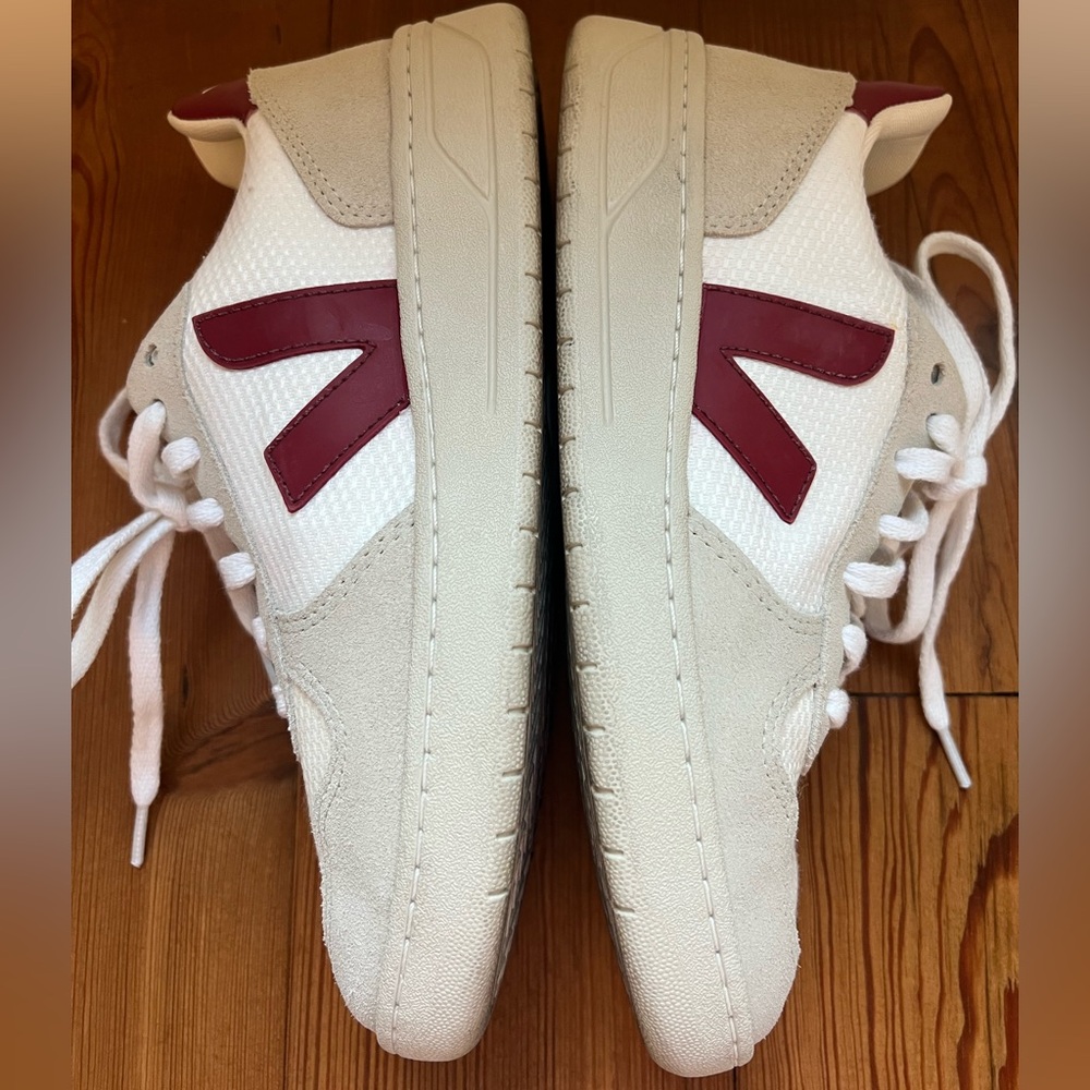 Veja Women V-10 mesh white/marsala size 7 - Picture 5 of 8
